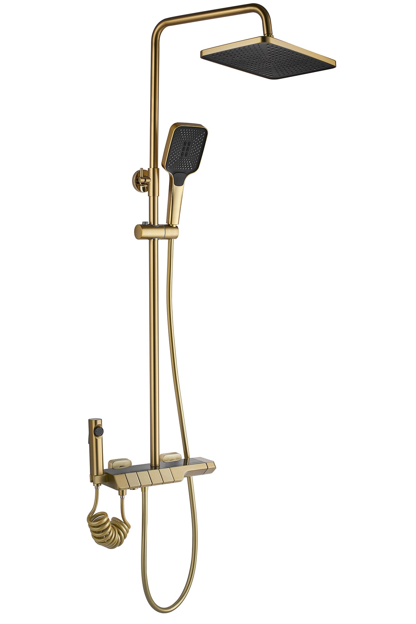 Duschgarnitur mit Thermostat REA ROB Gold Brush 7