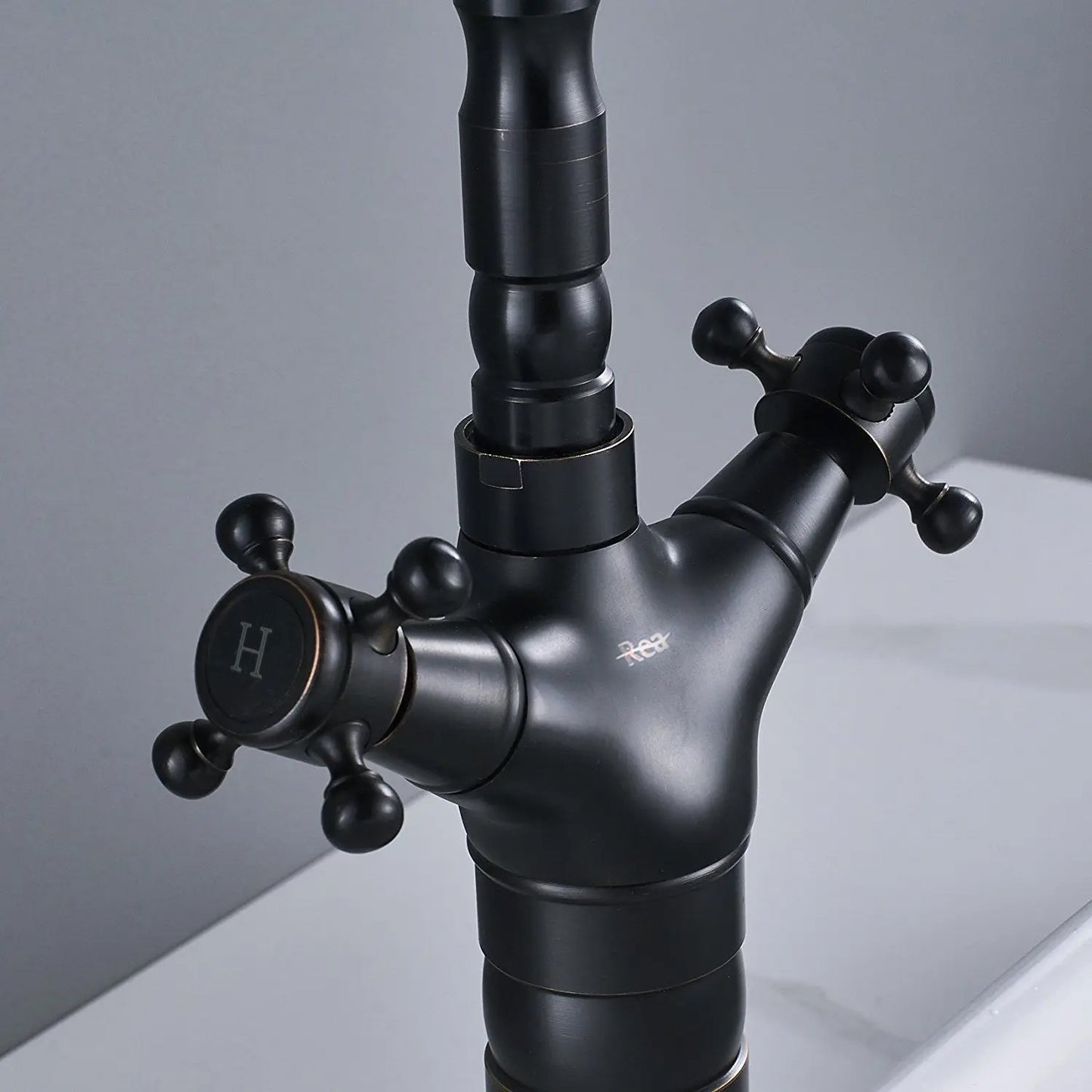 Waschbeckenarmatur Küchenarmatur Rea Rustico Old Black 3