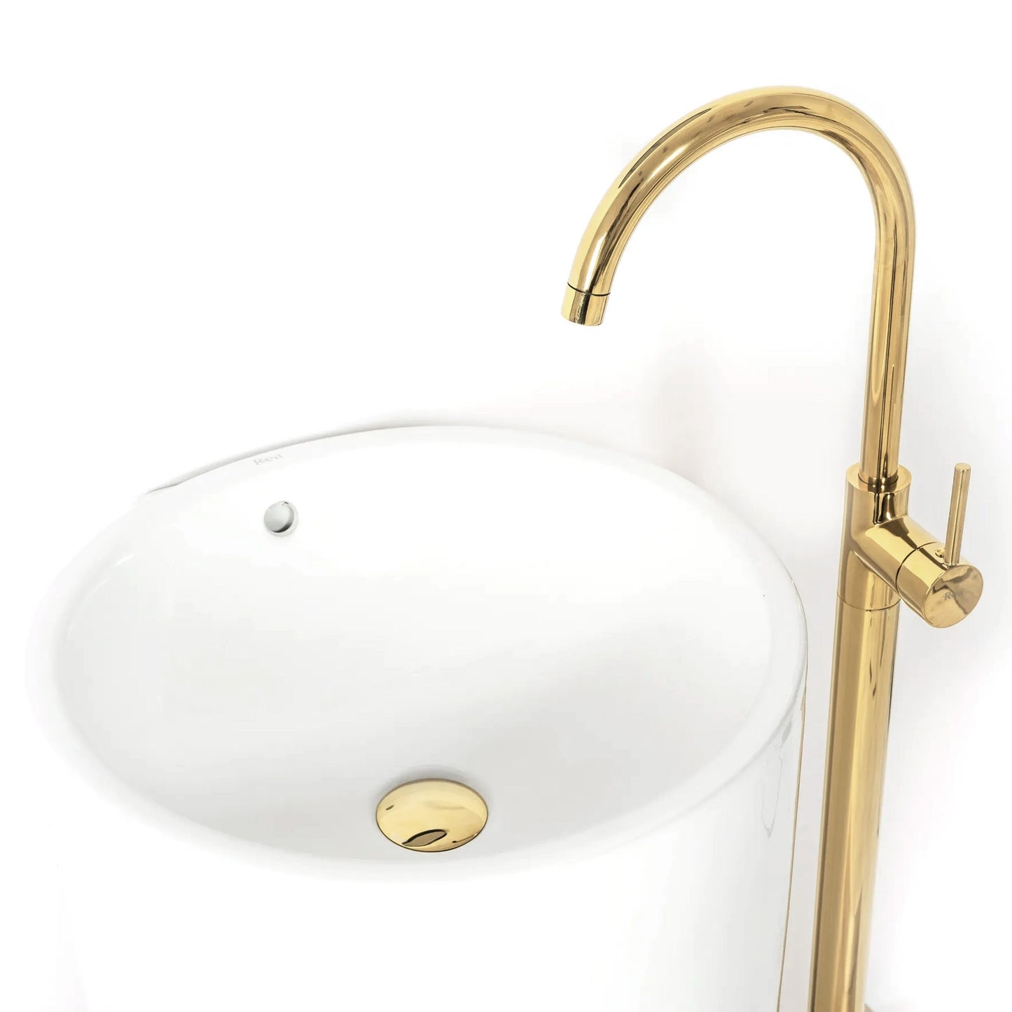 Waschbeckenarmatur freistehend Rea Lungo Ortis Gold 5