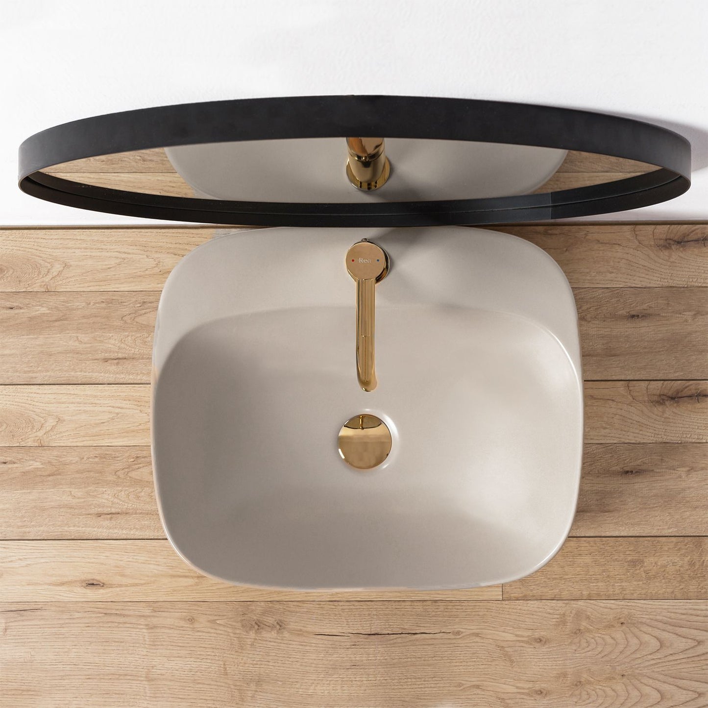 Aufsatzwaschbecken Rea Luiza 50 Grey MAT 5