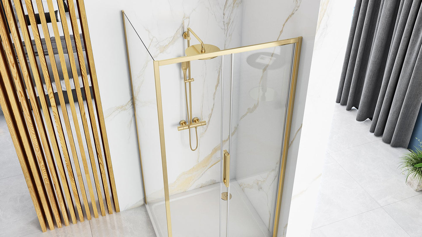 Duschkabine Rapid Slide Gold 130 x 90 4