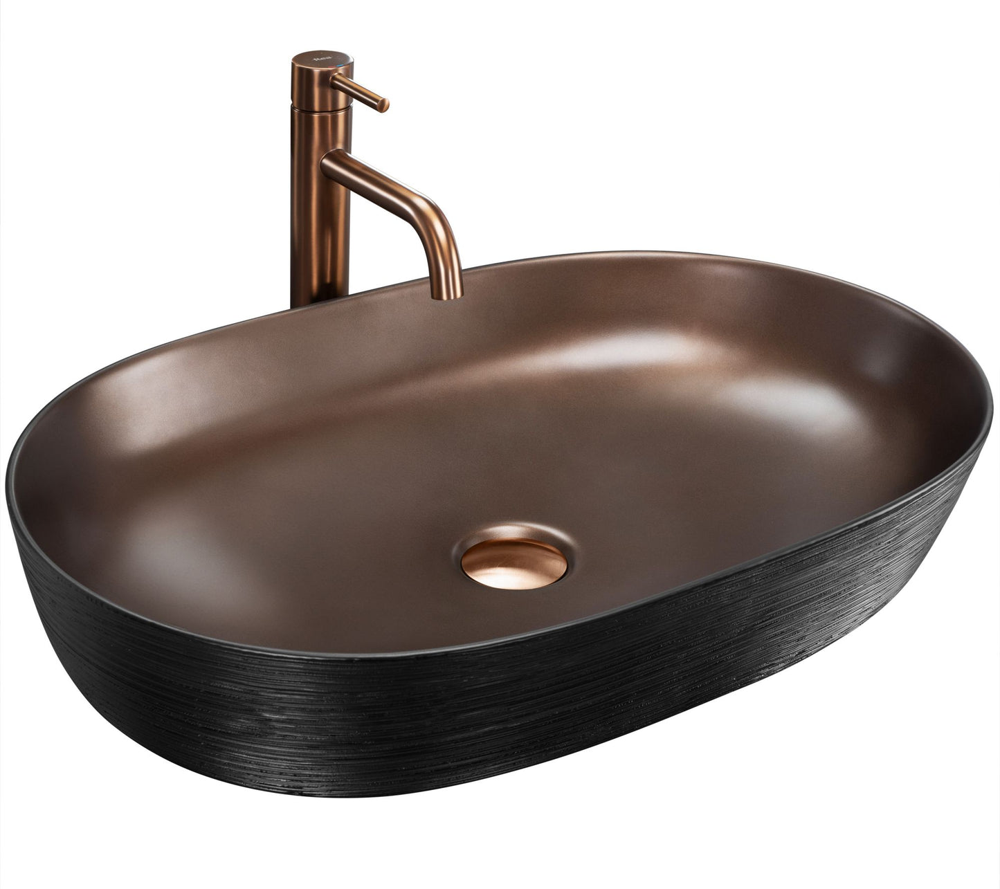 Aufsatzwaschbecken CLEO 61 Copper Bush / Black – REA 1