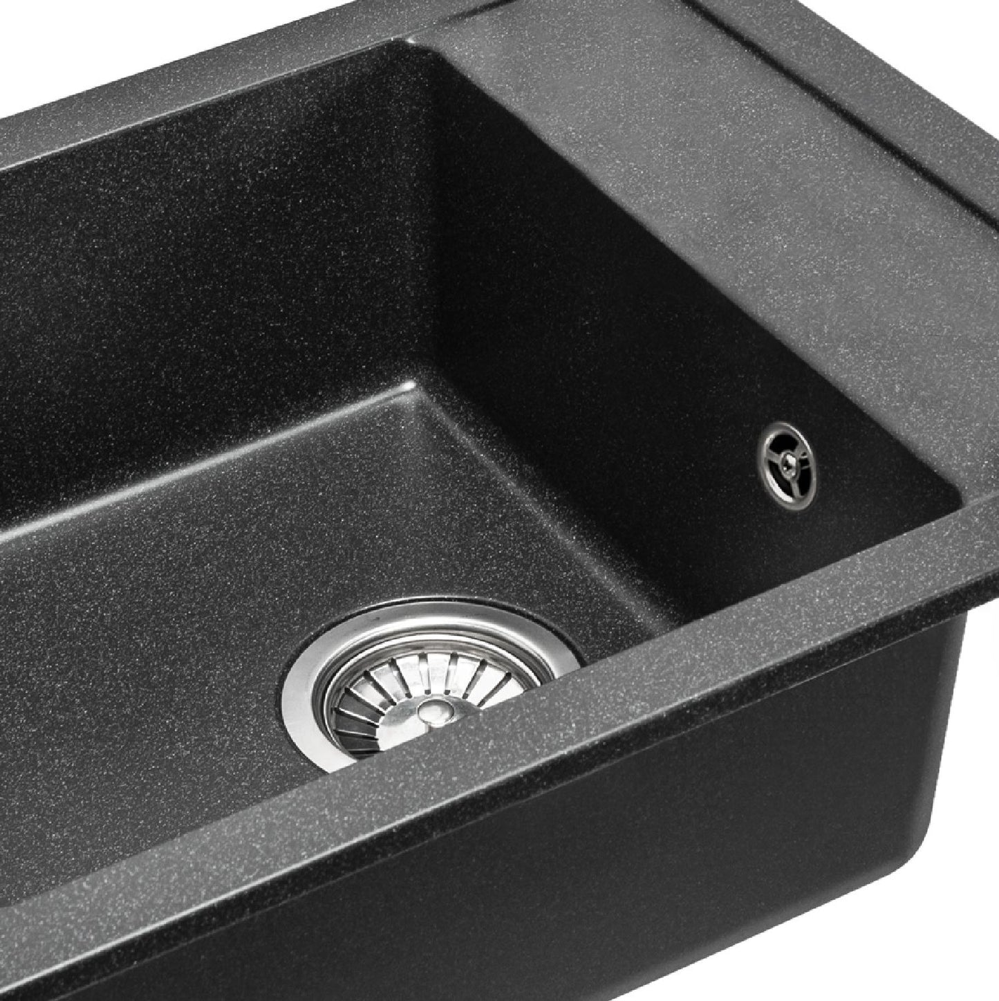Spülbecken granit Rino black gesprenkelt 4