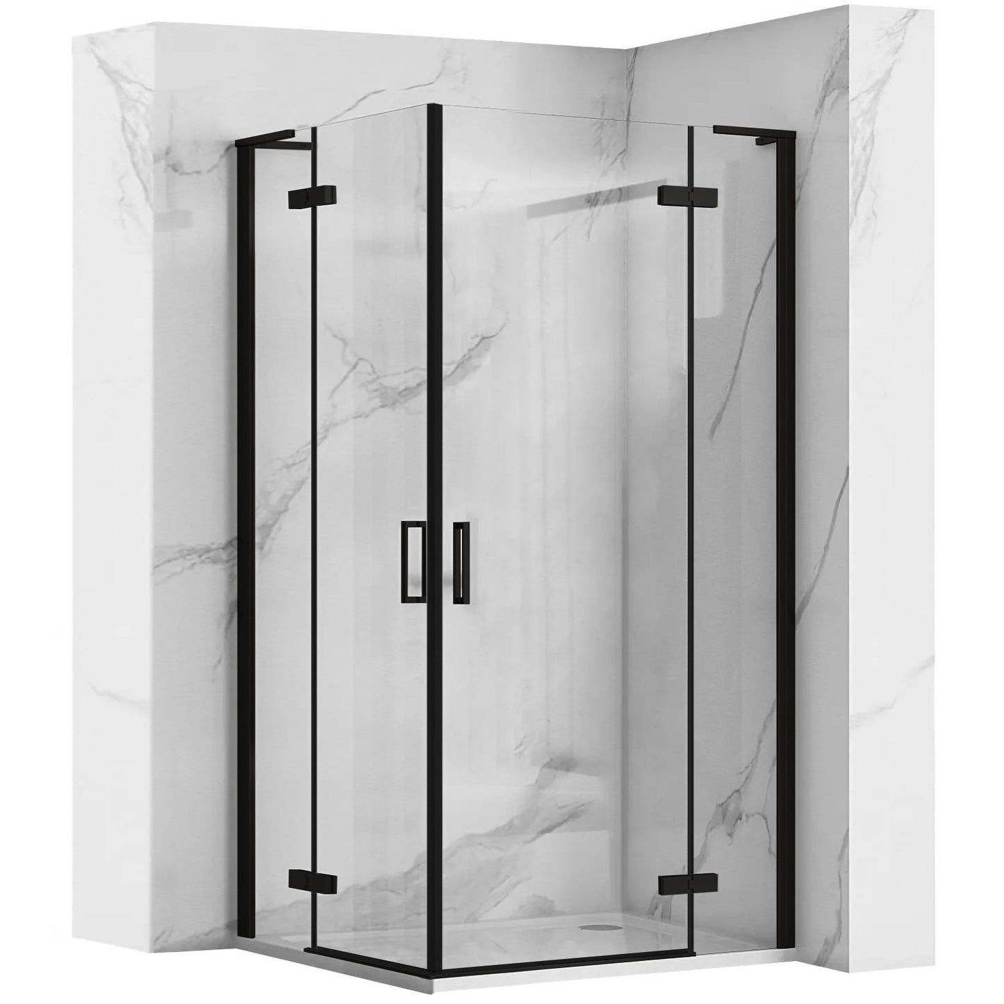 Duschkabine REA Hugo Double Black 90x90 1