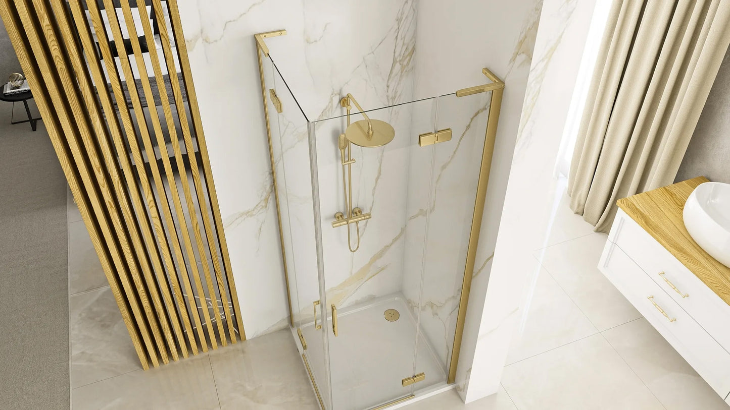 Duschkabine REA Hugo 90x90 Gold Brush 5