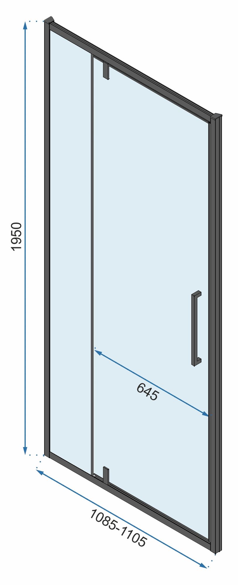 Eckdusche Rapid Swing 70 x 90 11