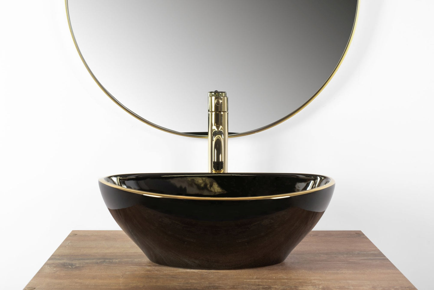 Aufsatzwaschbecken Rea Sofia Black Gold Edge 4