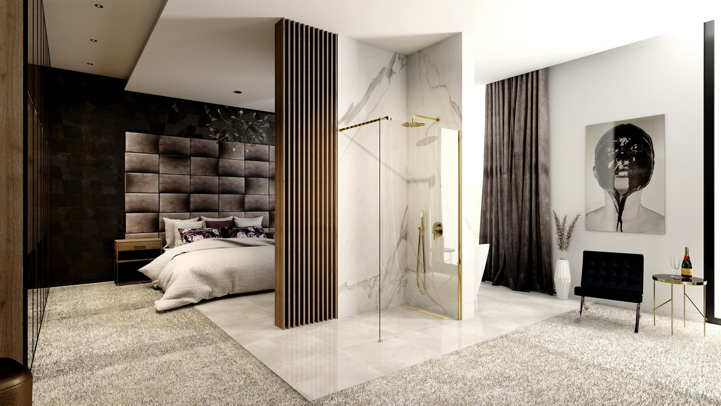 Duschwand Rea Aero Gold N 80 Walk In 3
