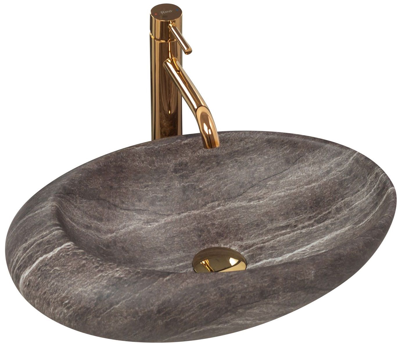Aufsatzwaschbecken Rea Roxy A Stone D. Grey 1