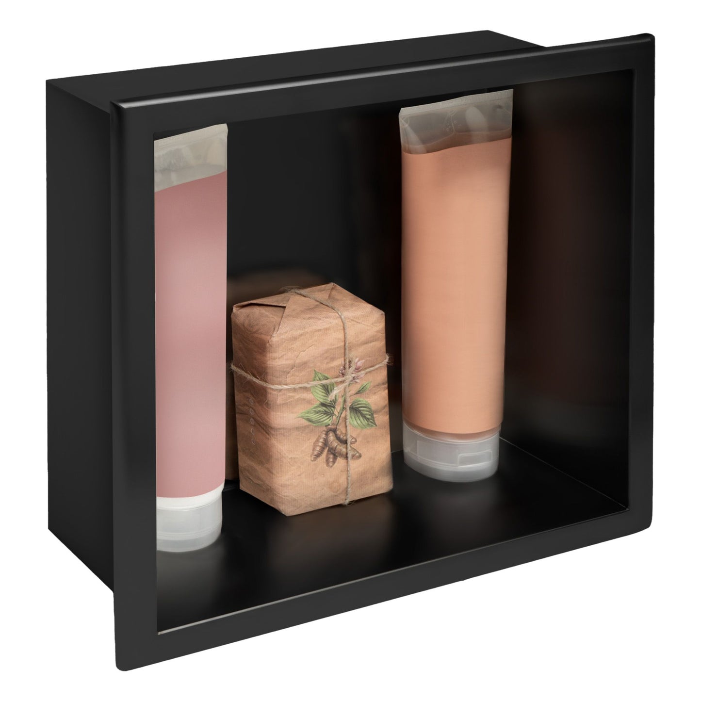 bathroom shelf 30x30 matte black 2
