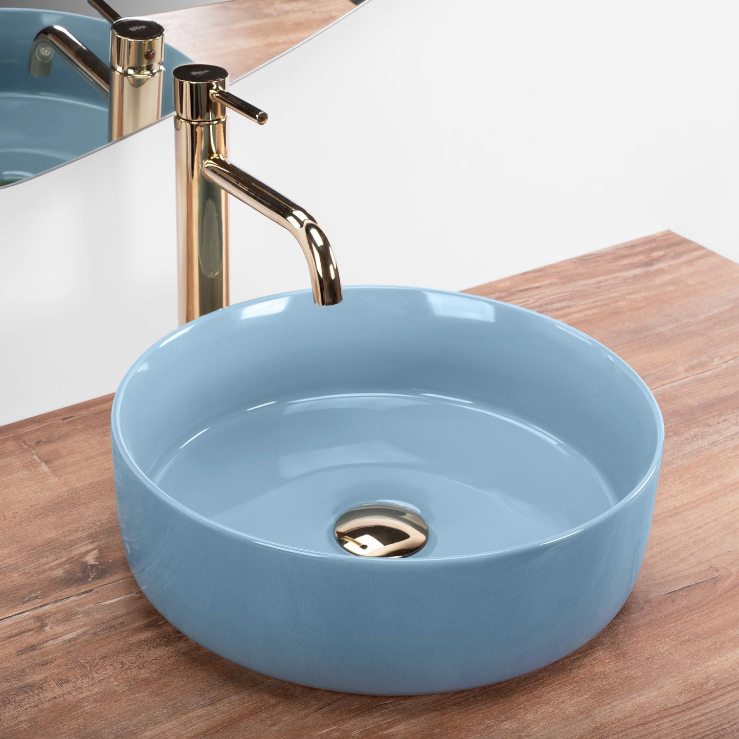 Aufsatzwaschbecken Rea SAMI L.BLUE SHINY 3
