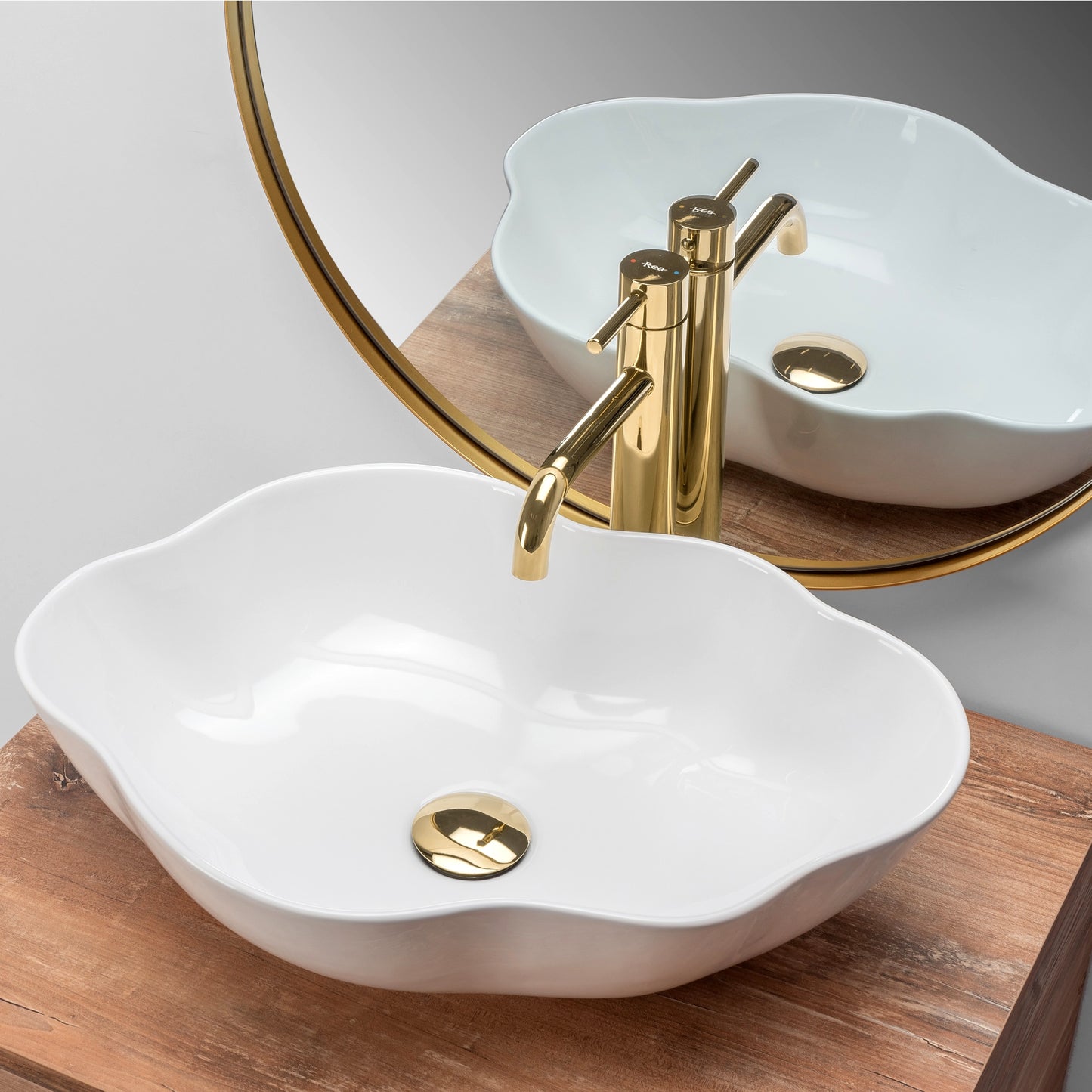Aufsatzwaschbecken Rea Pearl White 2