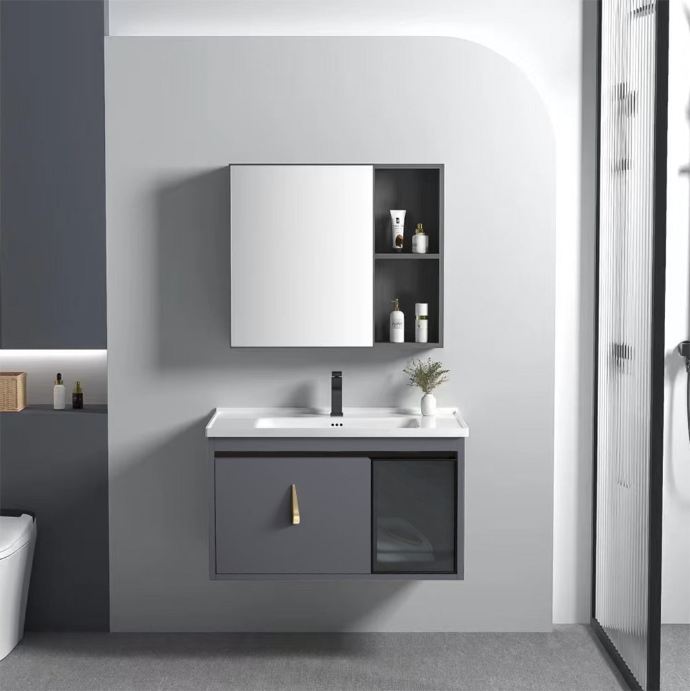 Badezimmermöbel-set Mit Waschbecken Paris 60cm Grey 1