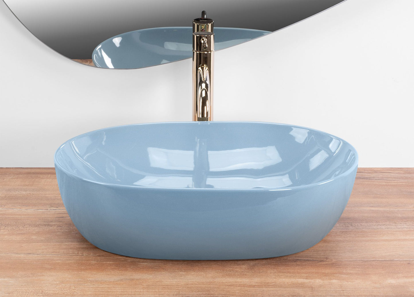 Aufsatzwaschbecken Rea LISA L.BLUE SHINY 4