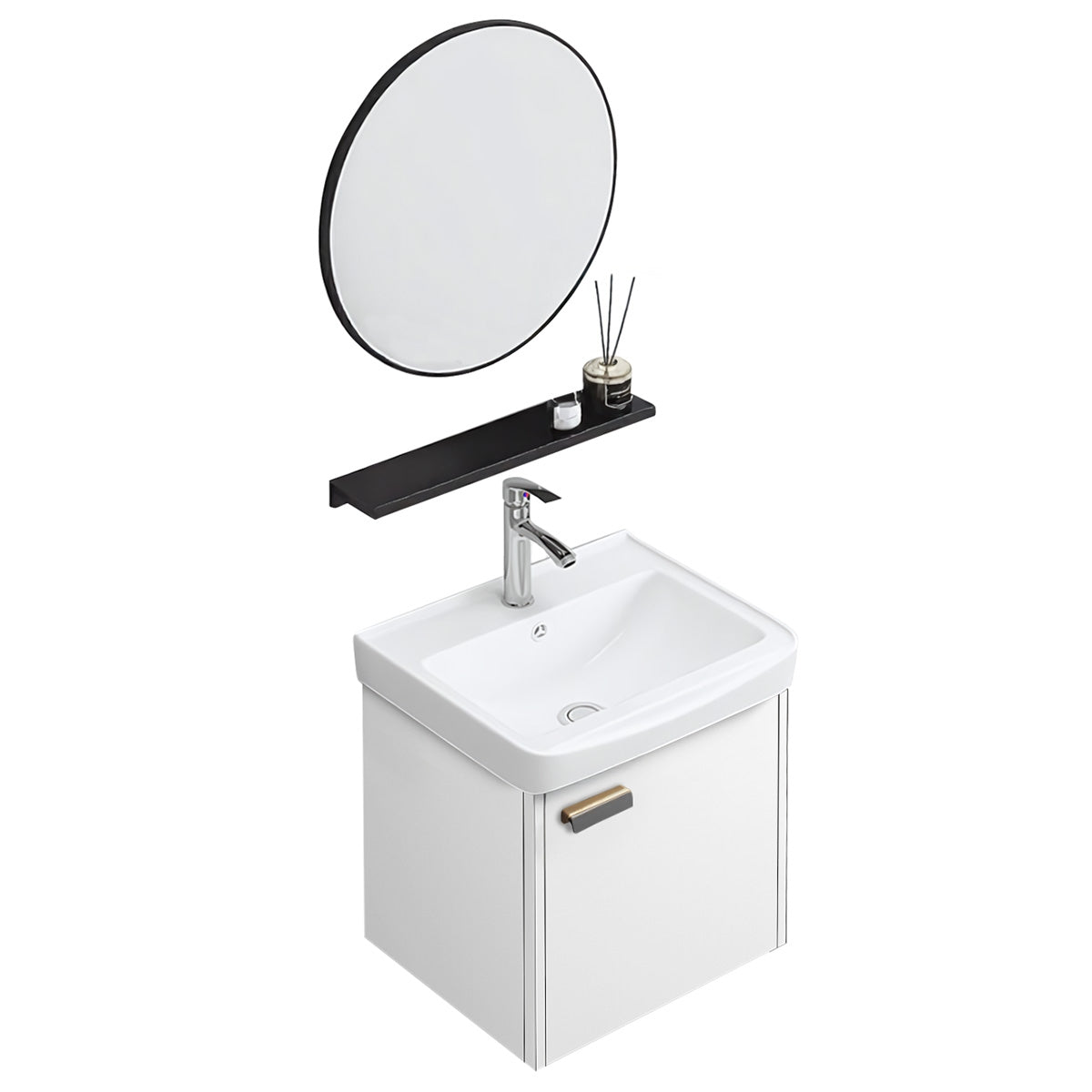 Badezimmermöbel-set Mit Waschbecken Molly 40cm White 6