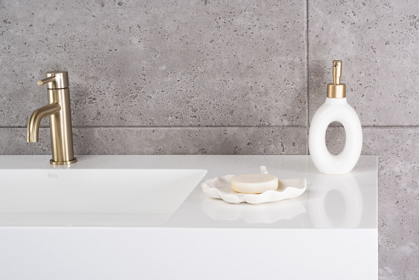 Waschbecken Konglomerat Archi 90 CM White 4