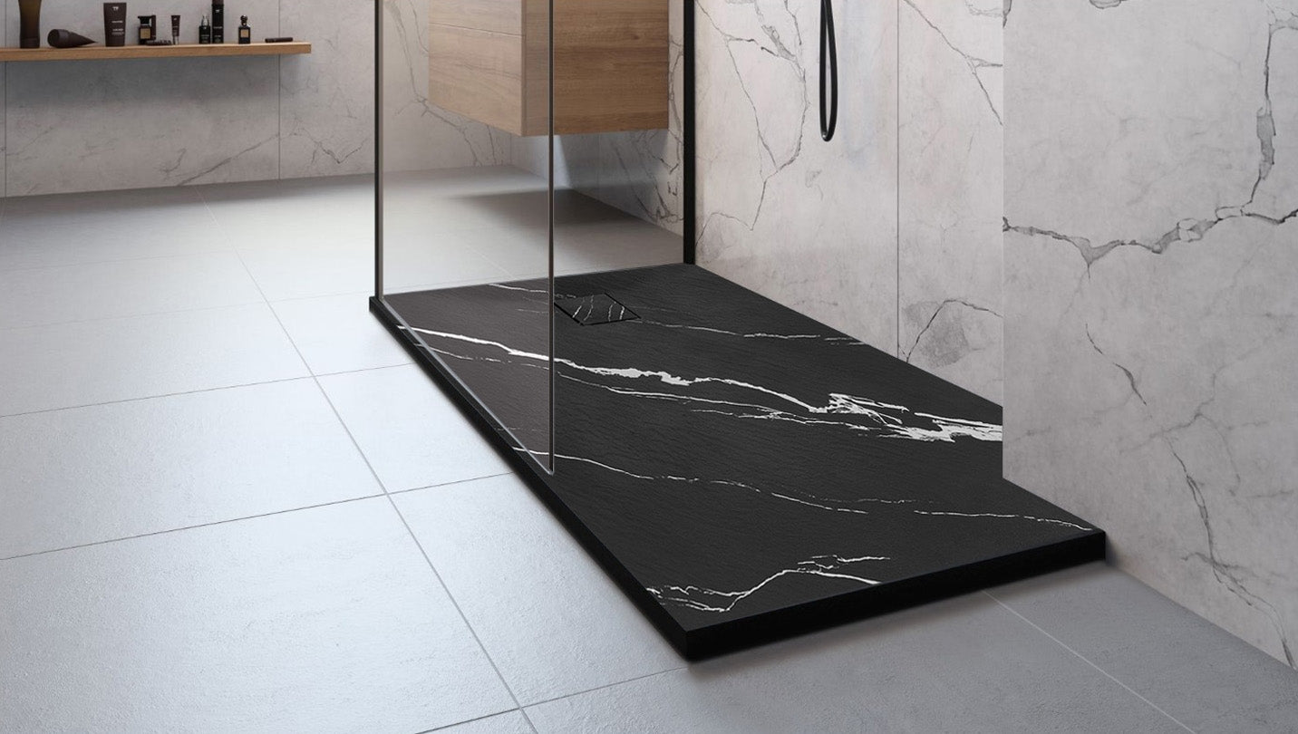 Duschtasse Magnum CARRARA BLACK 90x90 3