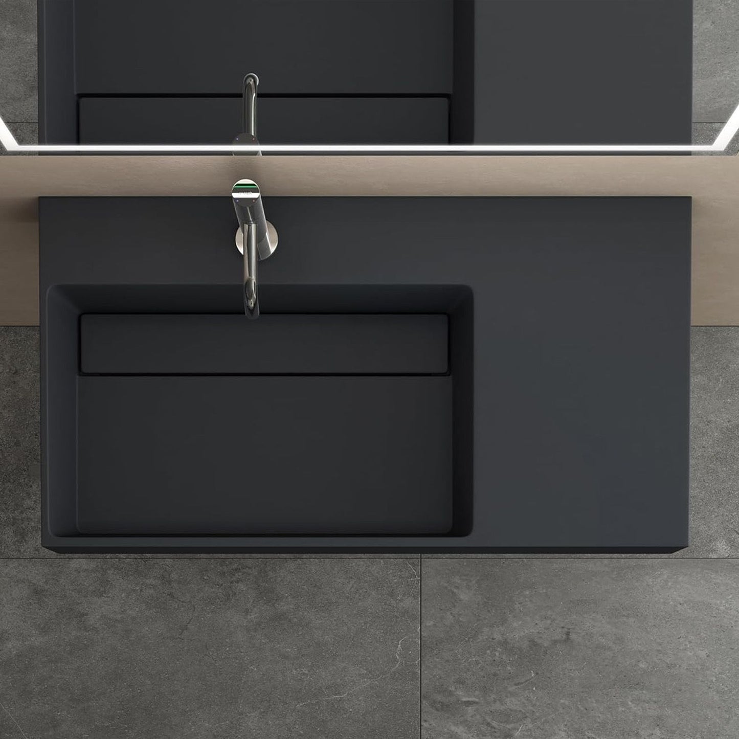Waschbecken Konglomerat Archi 90 CM Grey MATT 5