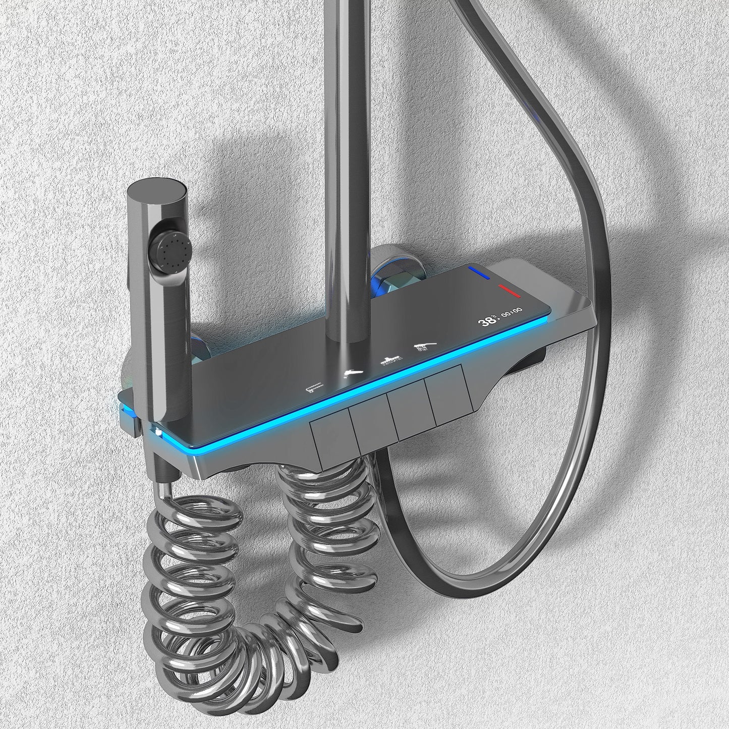 Duschgarnitur REA Savio Led Titanium 2