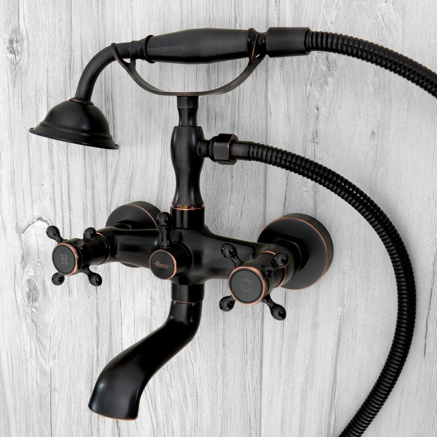 Wannenarmatur Rea Retro Old Black 2