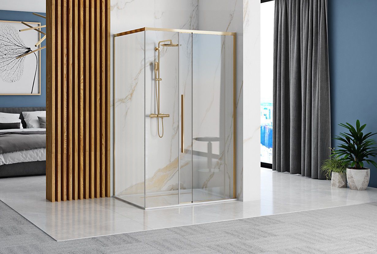 Duschkabine SOLAR GOLD 100x80 mit Duschwanne Savoy 5