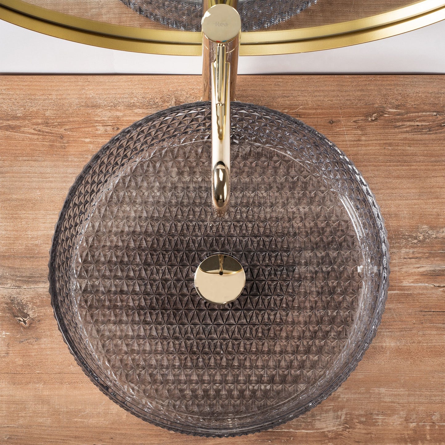 Aufsatzwaschbecken Rea Cristal Grey 39 5