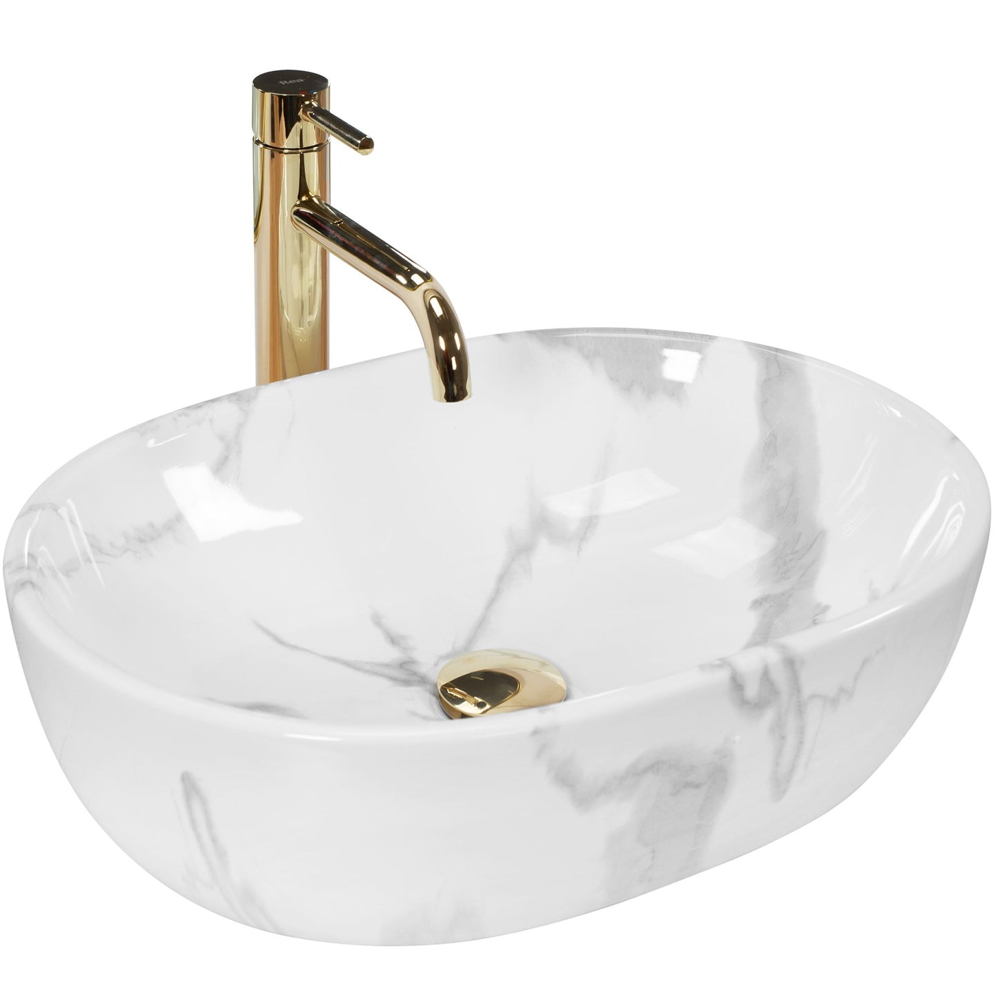 Aufsatzwaschbecken Rea Amelia Marmo Shiny 1