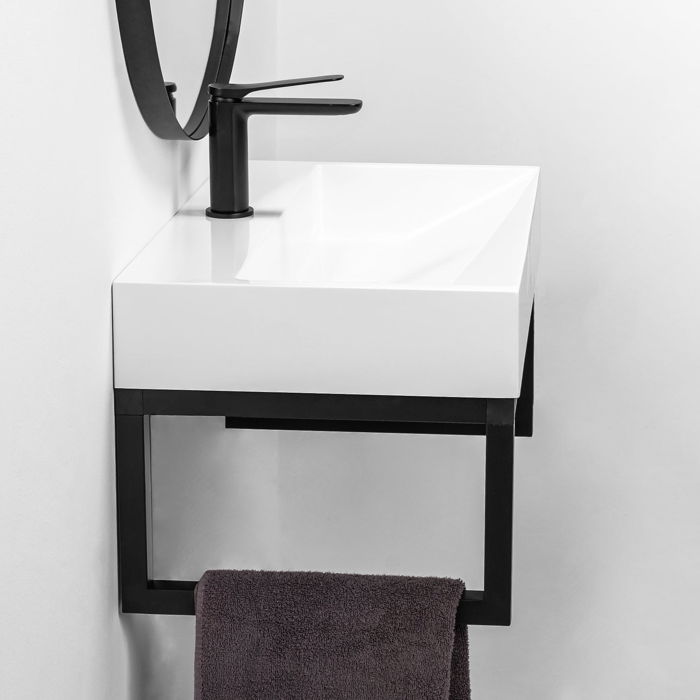 Waschbecken Konglomerat GOYA 60 cm+Waschtischplatte 3