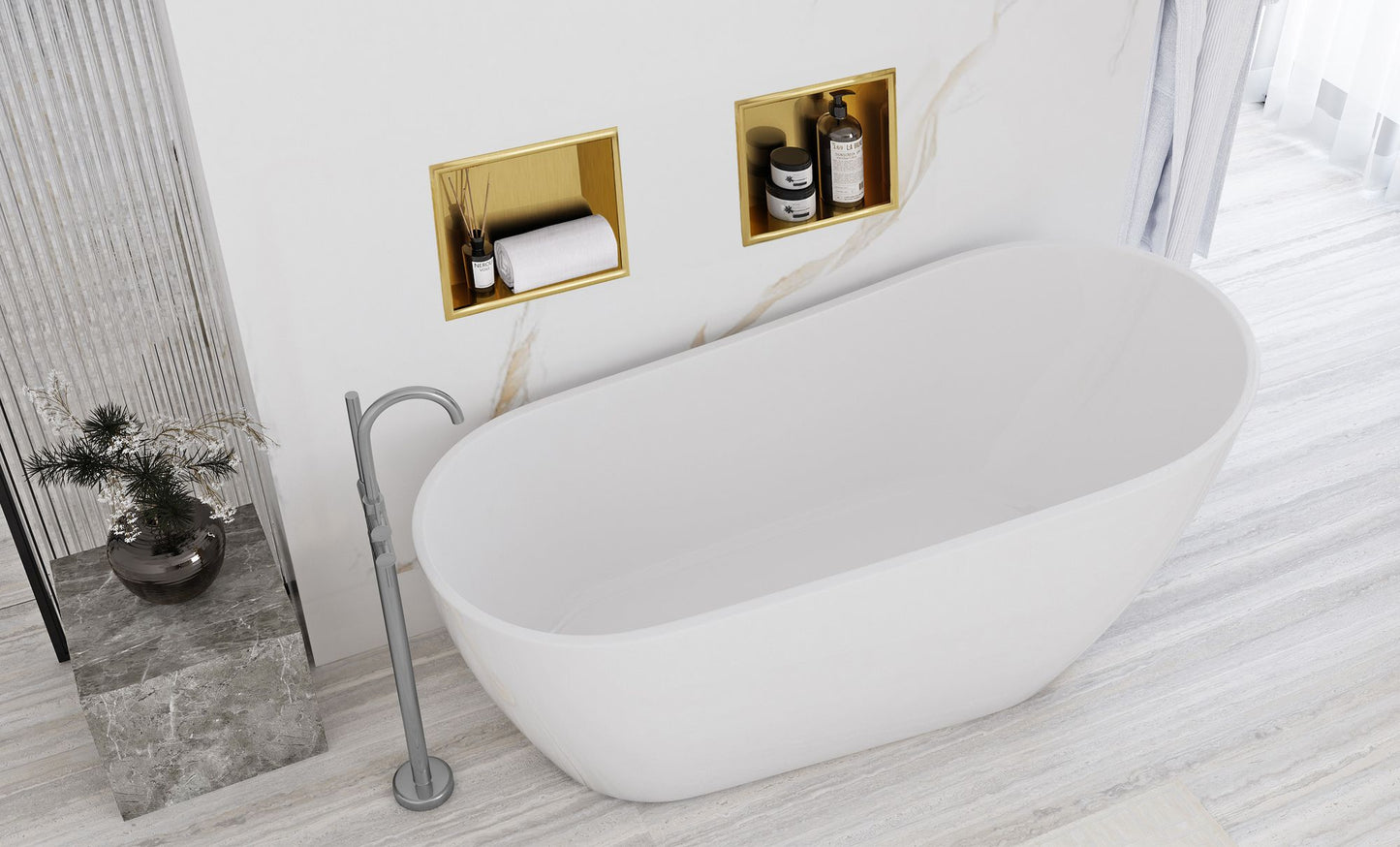bathroom shelf 30x30 gold brush 7