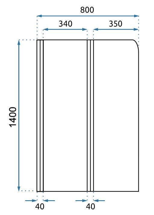 Badewanneaufsatz klappbar Rea Agat-2 80 6