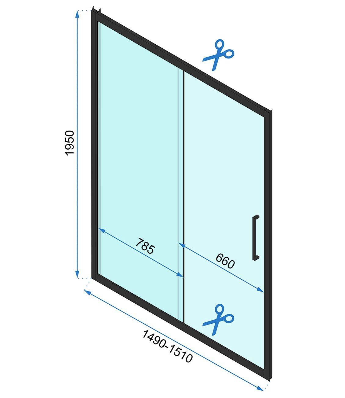 Duschkabine Rapid Slide Gold 150 x 80 10