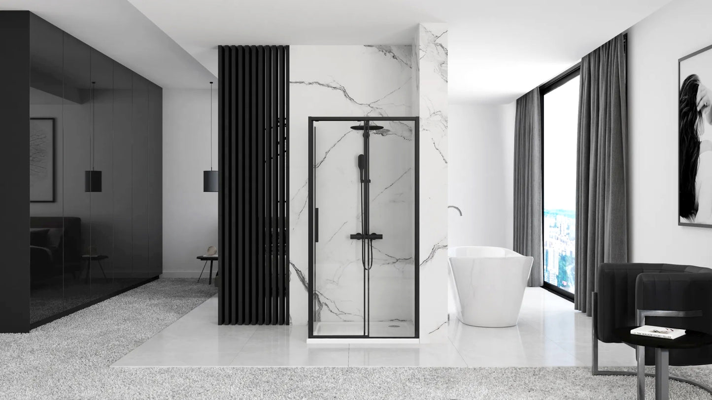 Eckdusche Rapid Slide Black 120 x 80 5