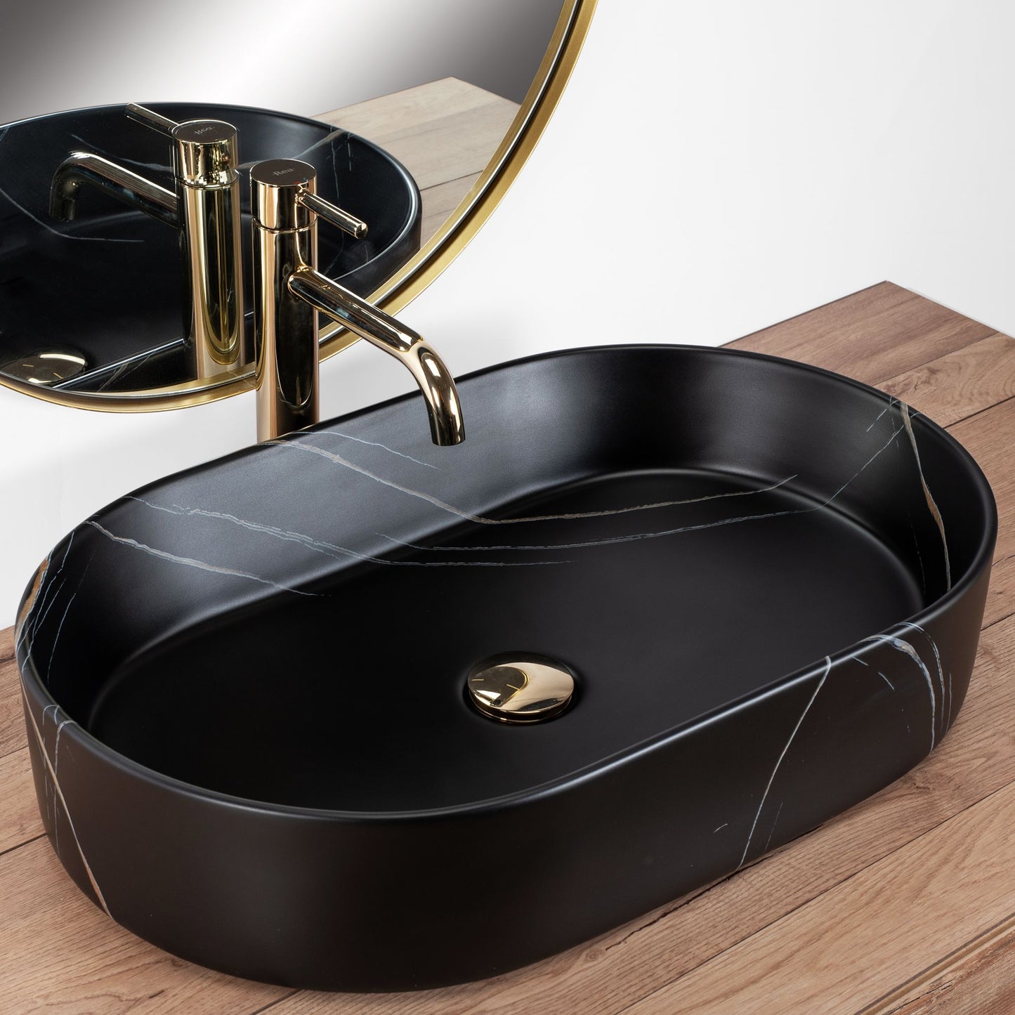 Aufsatzwaschbecken Rea Nadia Stone Black Matt 2