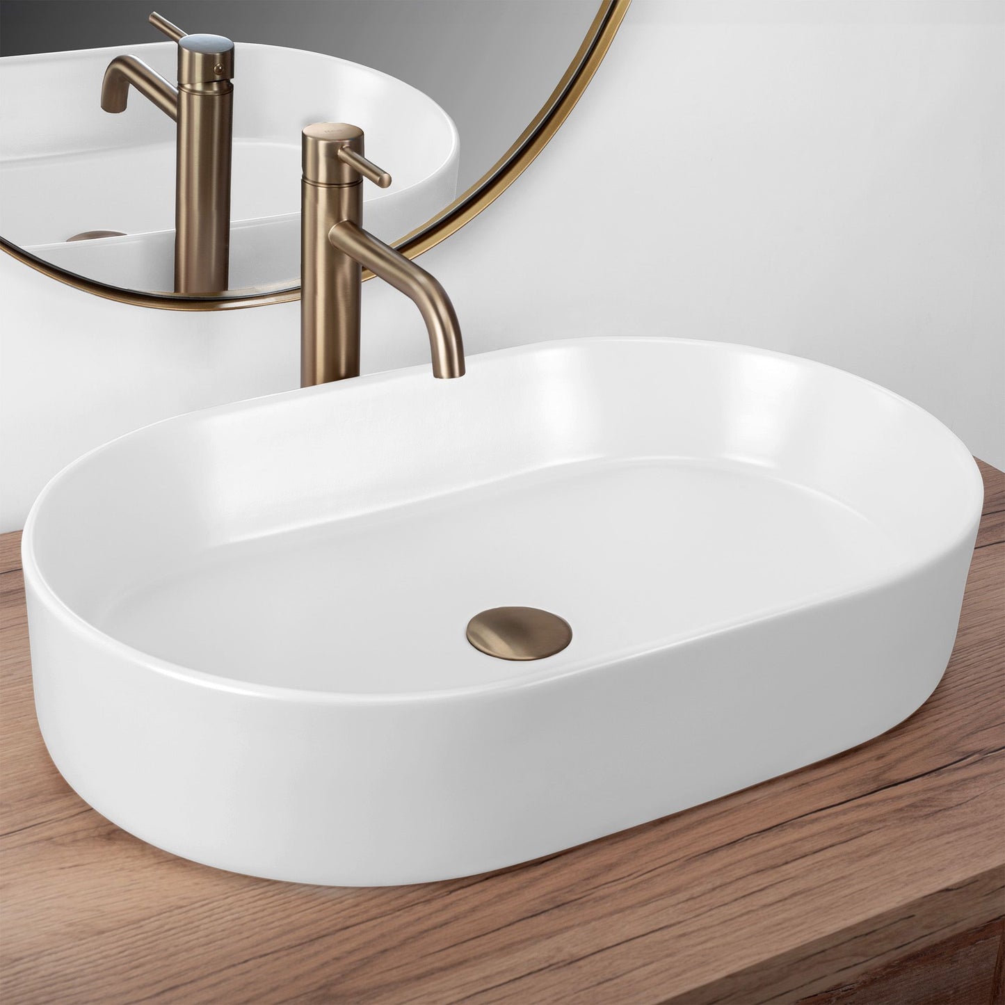Aufsatzwaschbecken Rea NADIA 60 WHITE MATT 2