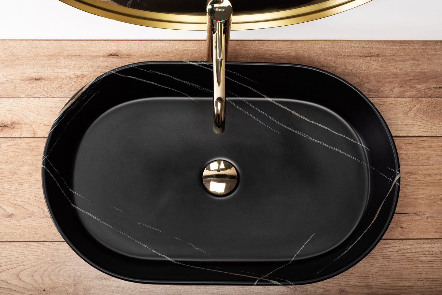 Aufsatzwaschbecken Rea Nadia Stone Black Matt 4