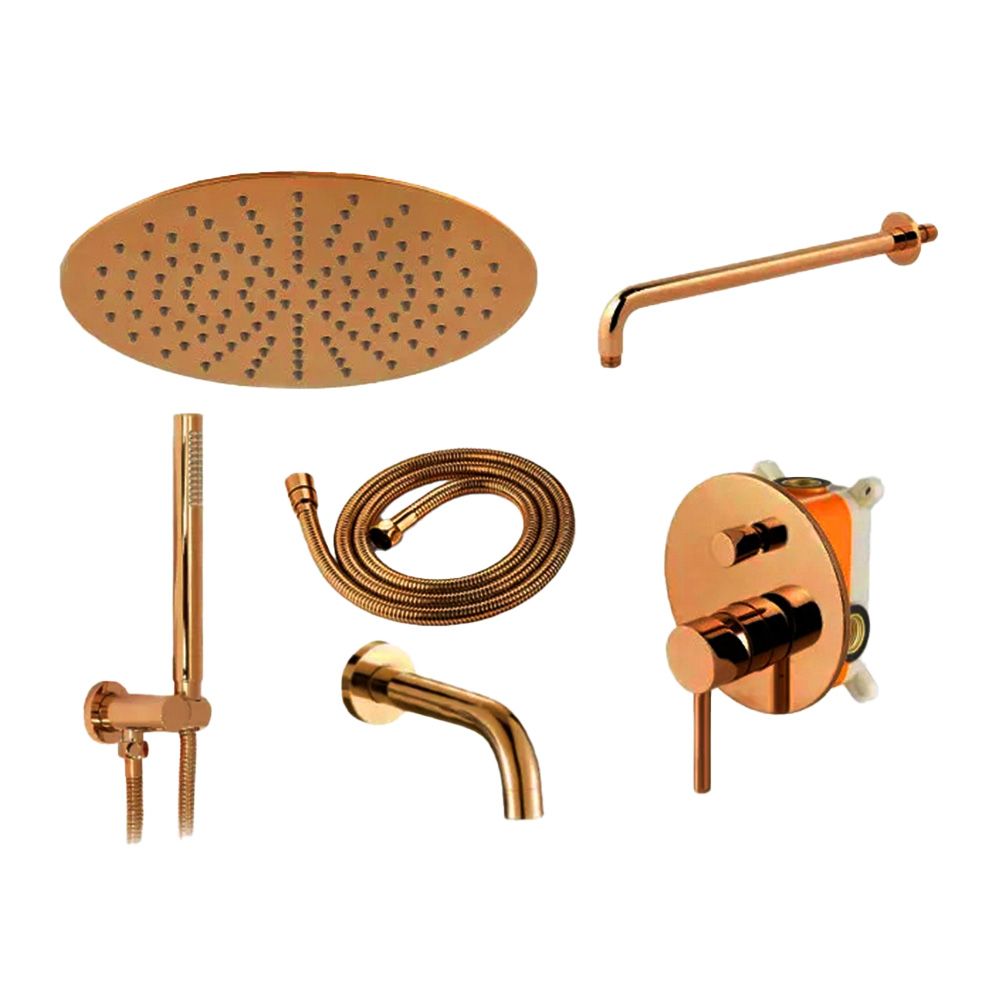Unterputz Wannen-/Duschset Lungo Copper + BOX 3