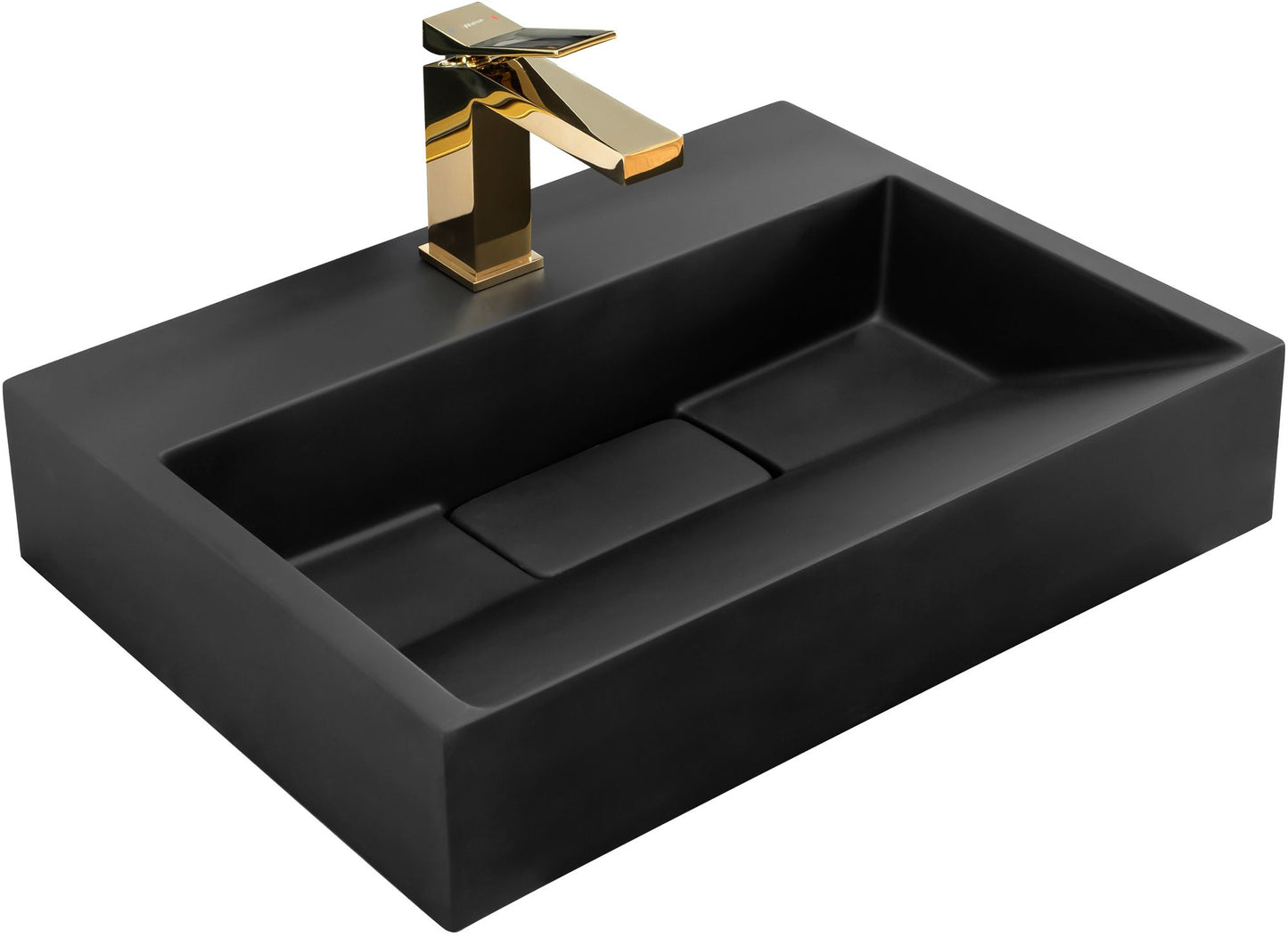 Waschbecken Konglomerat GOYA Black Matt 50 cm 1