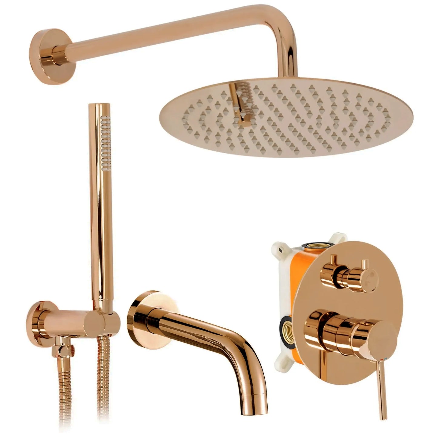 Unterputz Wannen-/Duschset Lungo Copper + BOX 1