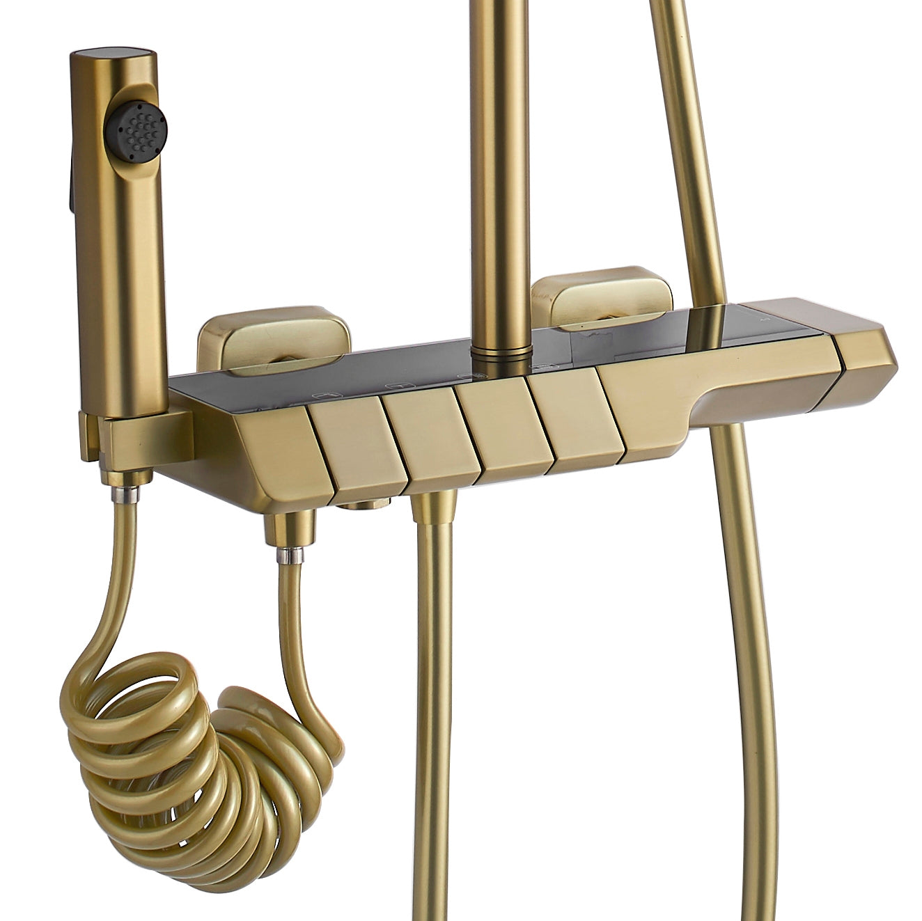 Duschgarnitur mit Thermostat REA ROB Gold Brush 2