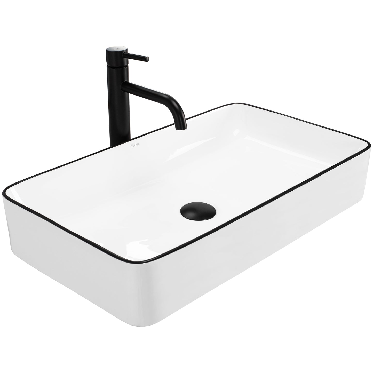 Aufsatzwaschbecken Rea Denis Black Edge 2