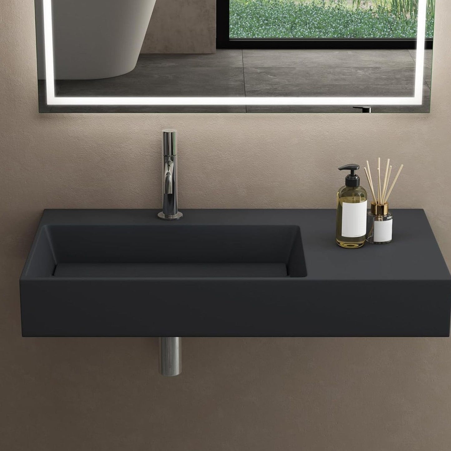 Waschbecken Konglomerat Archi 90 CM Grey MATT 4