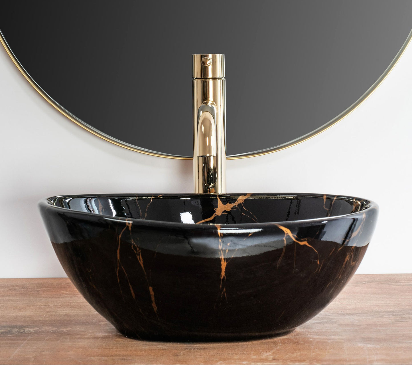Aufsatzwaschbecken Rea Sofia Mini Black Marble Shiny 5