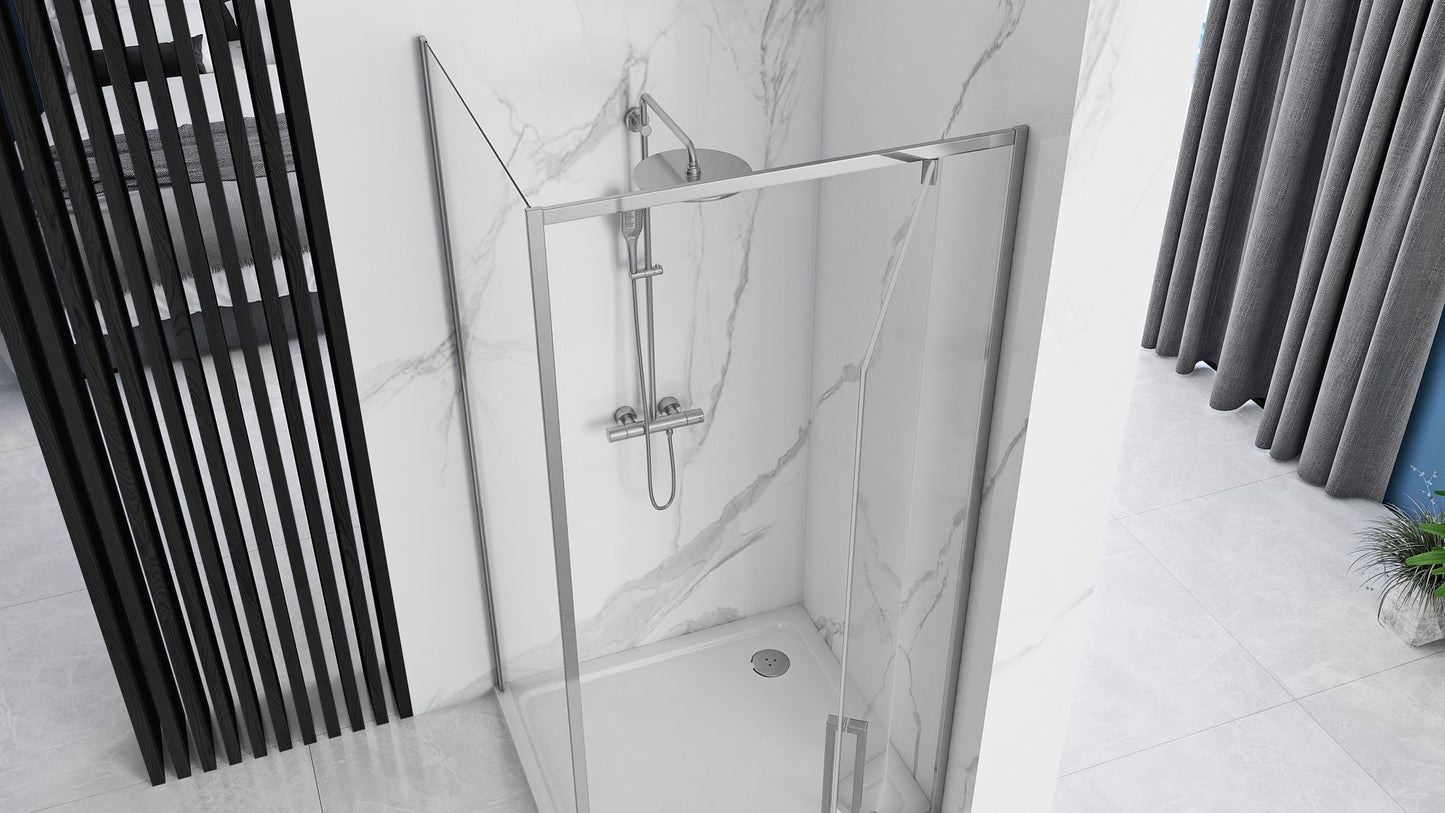 Duschkabine REA Rapid Swing Chrom 90 x 100 5
