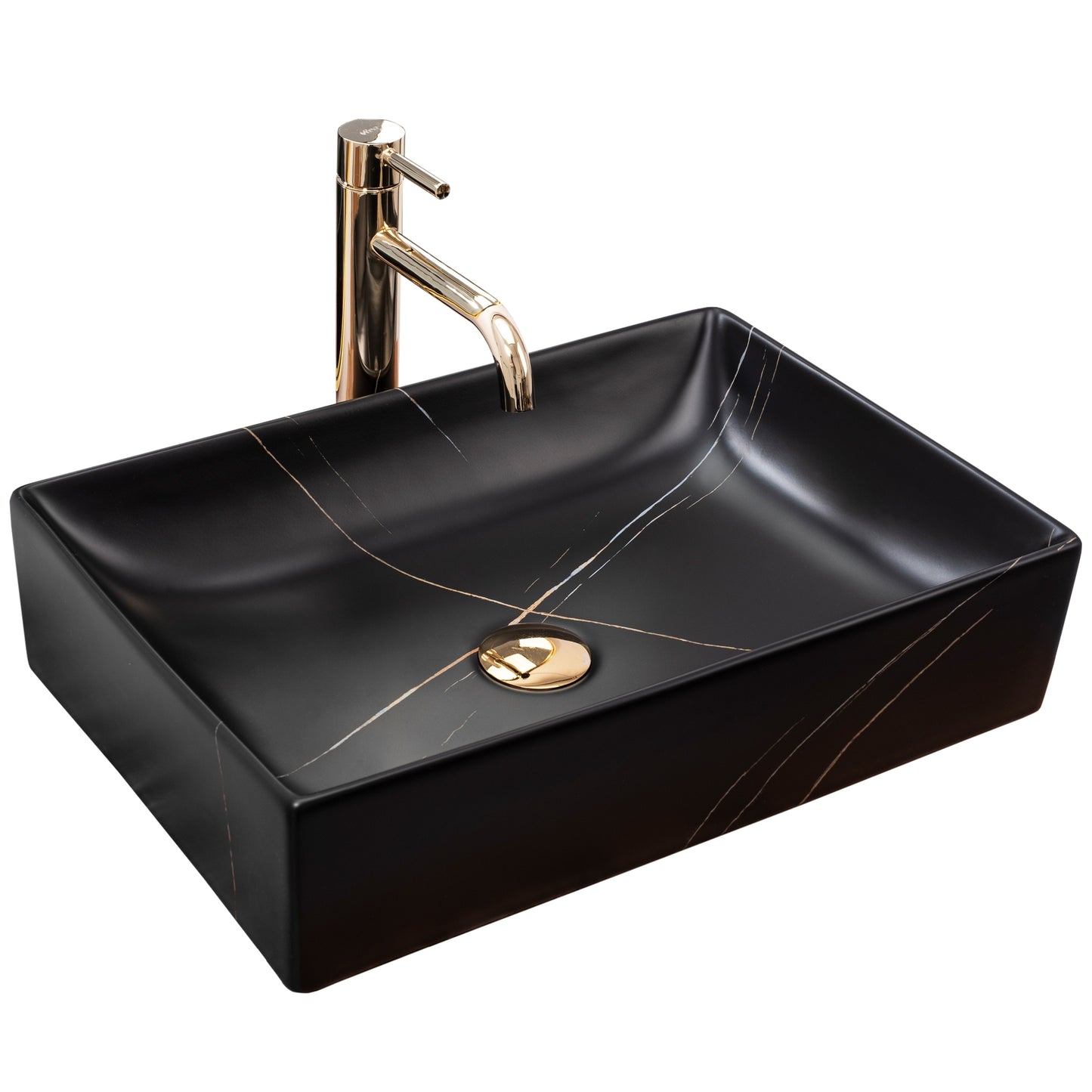 Aufsatzwaschbecken REA Inga Black Marble Mat 1