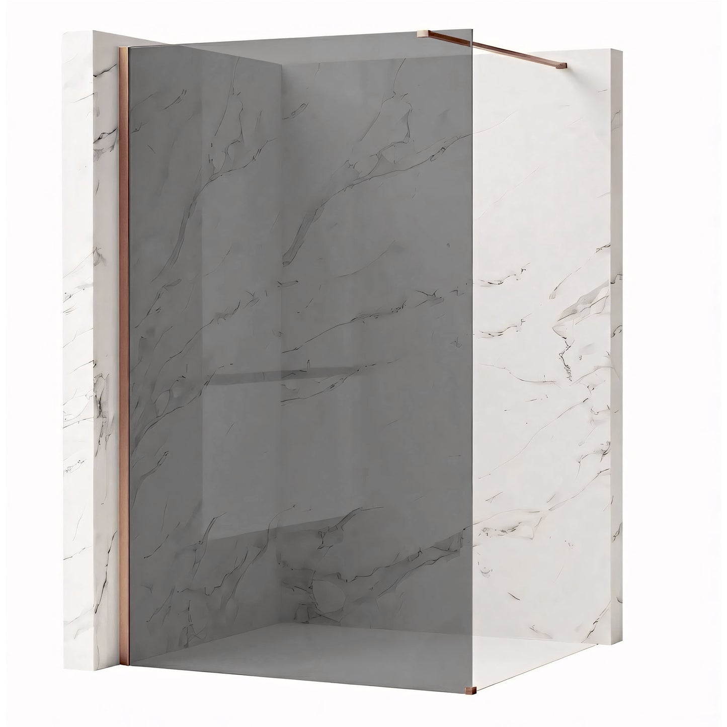 Duschwand Rea Flexi Grey / Brush Copper 100 15