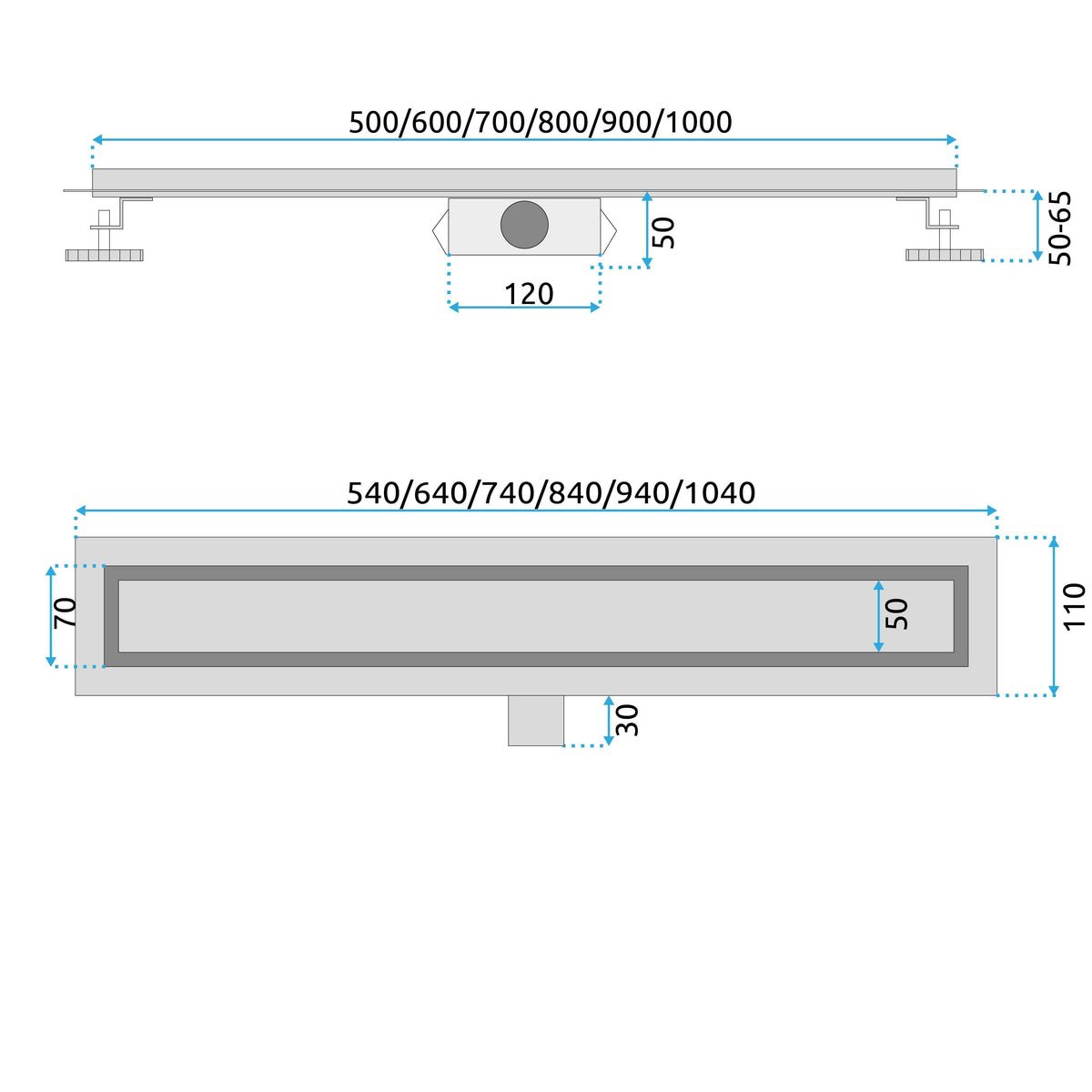 Duschrinne Rea Neox Titan 80 12