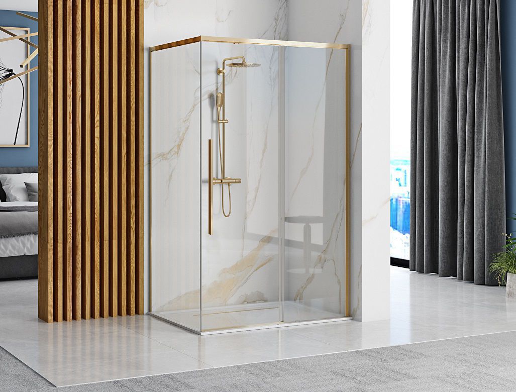 Duschkabine SOLAR GOLD 100x80 mit Duschwanne Savoy 2