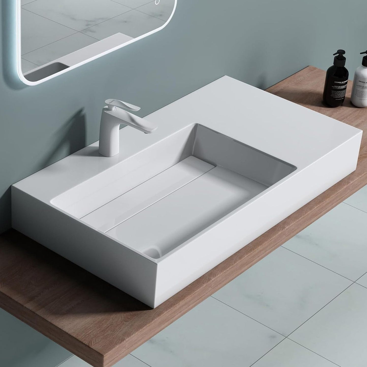 Waschbecken Konglomerat Archi 75 CM White 6