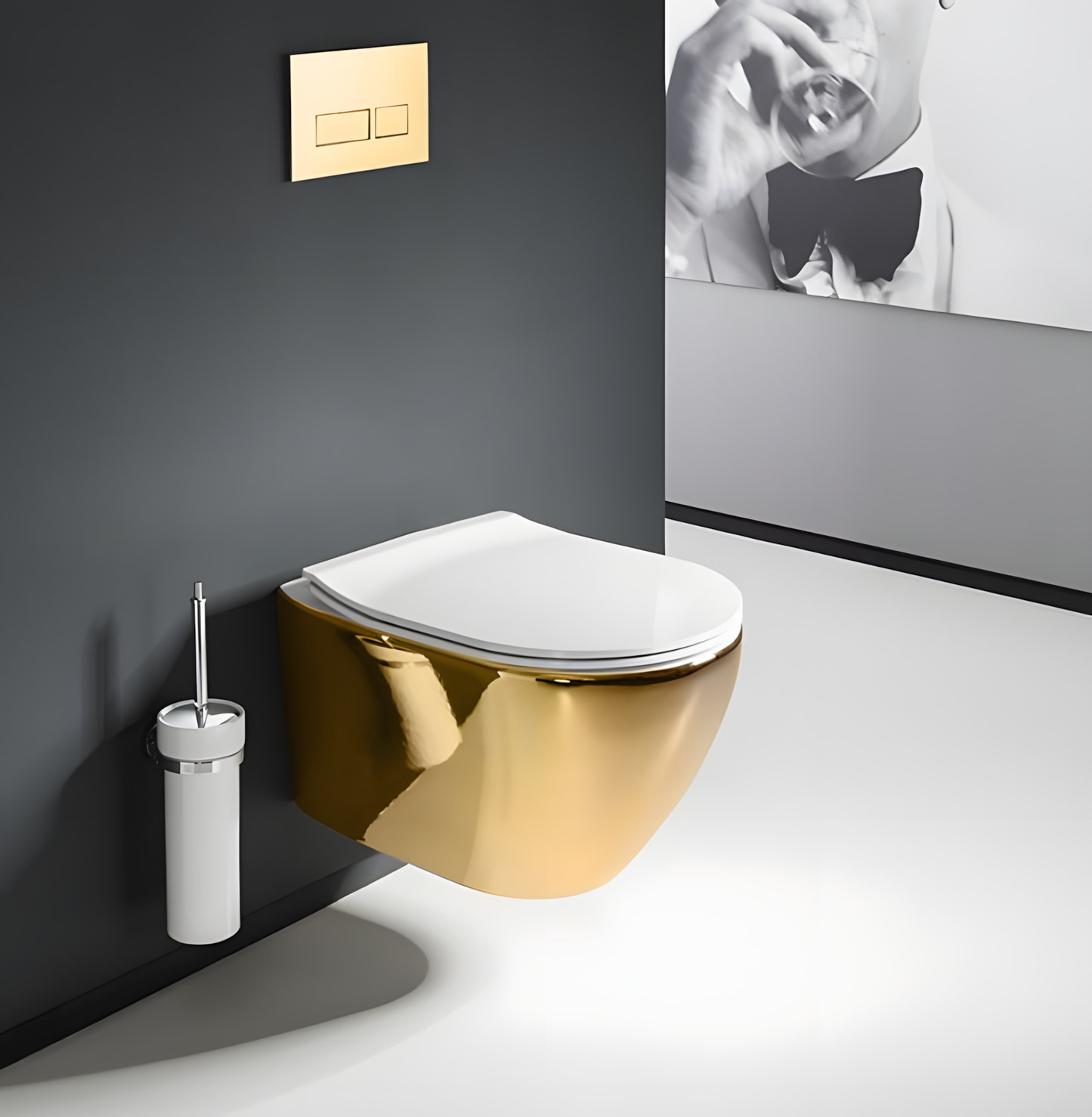 Wc Schüssel Randlos Rea Carlo Mini Tornado Nfq Gold White 2