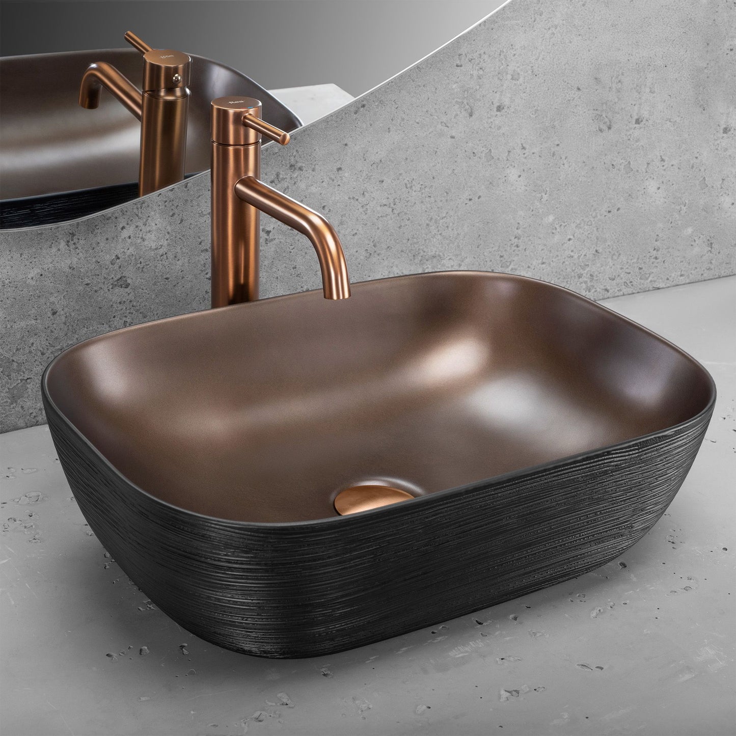 Aufsatzwaschbecken Rea Belinda COPPER BRUSH 2